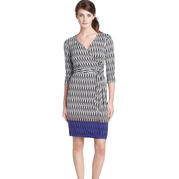 Diane Von Furstenberg Dresses & Skirts - Diane von Furstenberg DVF New‎ Julian Two Silk Wrap Dress Geometric Print 4 $595